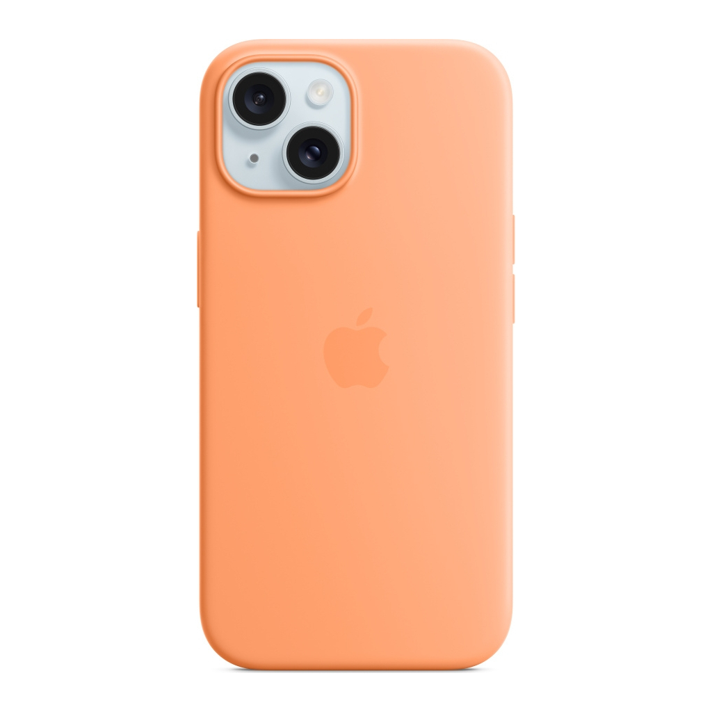 Чохол до мобільного телефона Apple iPhone 15 Silicone Case with MagSafe Orange Sorbet (MT0W3ZM/A) - зображення 1