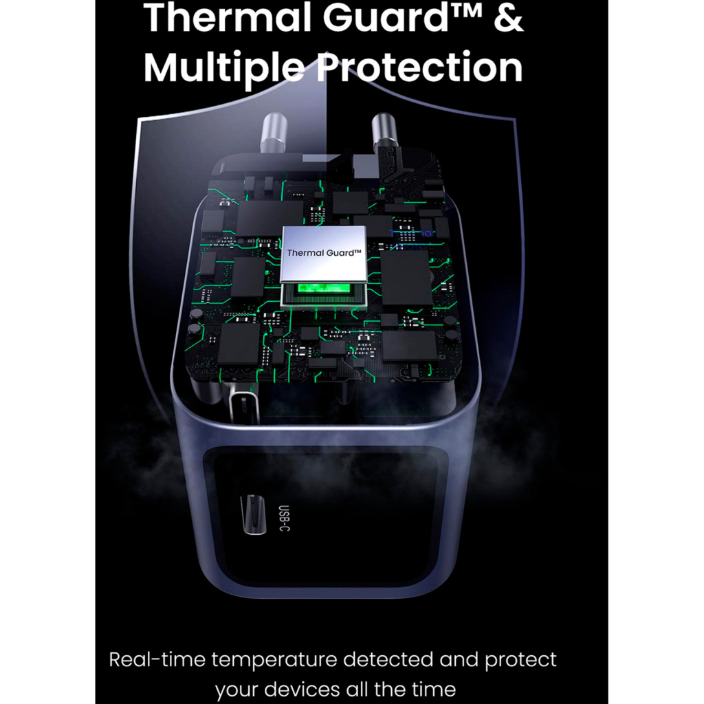 Зарядний пристрій Ugreen USB-C PD30W GaN X703 gray (35006) - зображення 8