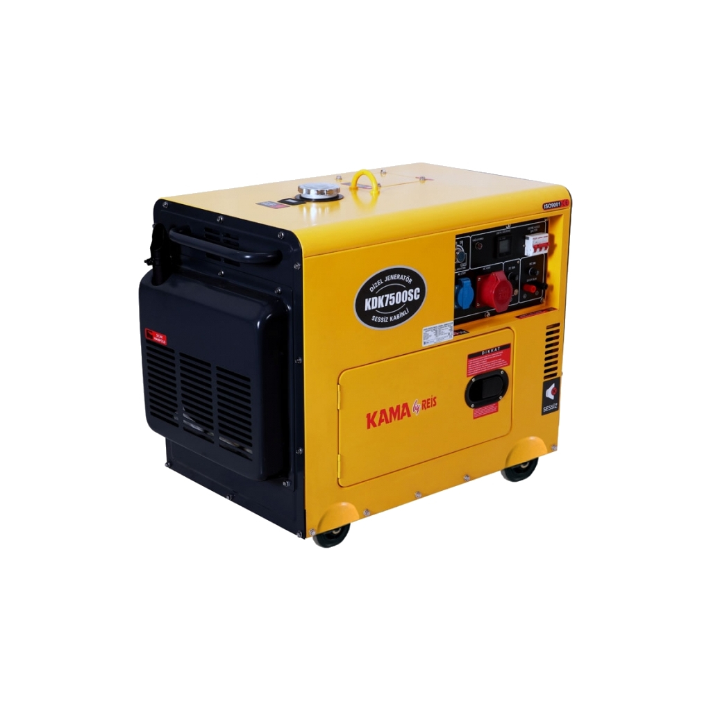 Генератор KAMA DK7500SC, дизель, 5.5kW, 6.9KVA, 230V, 14,5л - зображення 1
