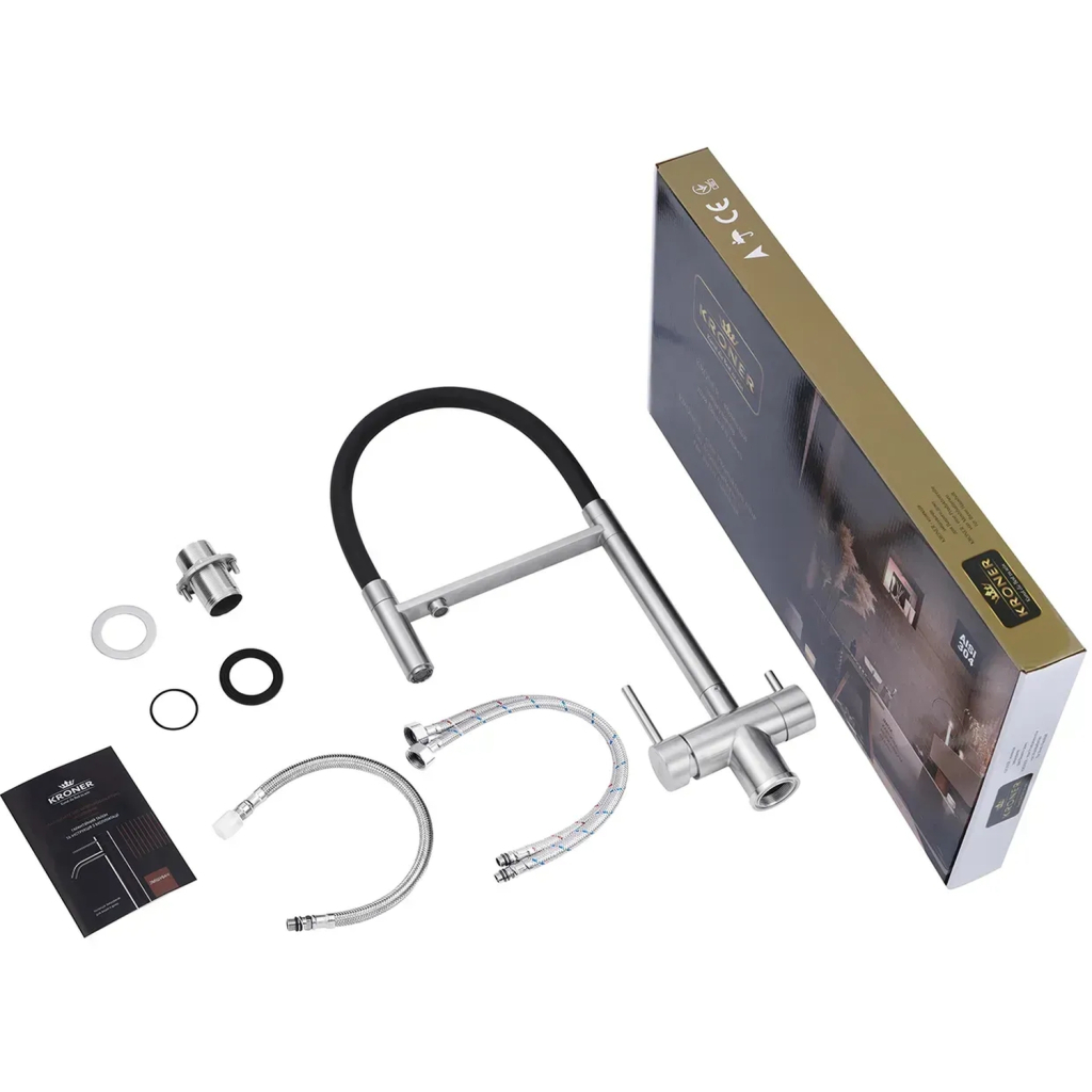 Змішувач Kroner Klassisch-ESG03815BLK (CV027933) - изображение 9