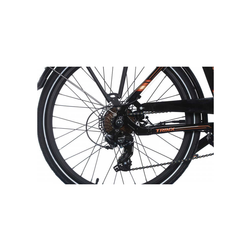 Електровелосипед Trinx E-Bike Sella 2.0 24" рама-17" Black-Brown-Yellow (Sella2_17.B) - зображення 3