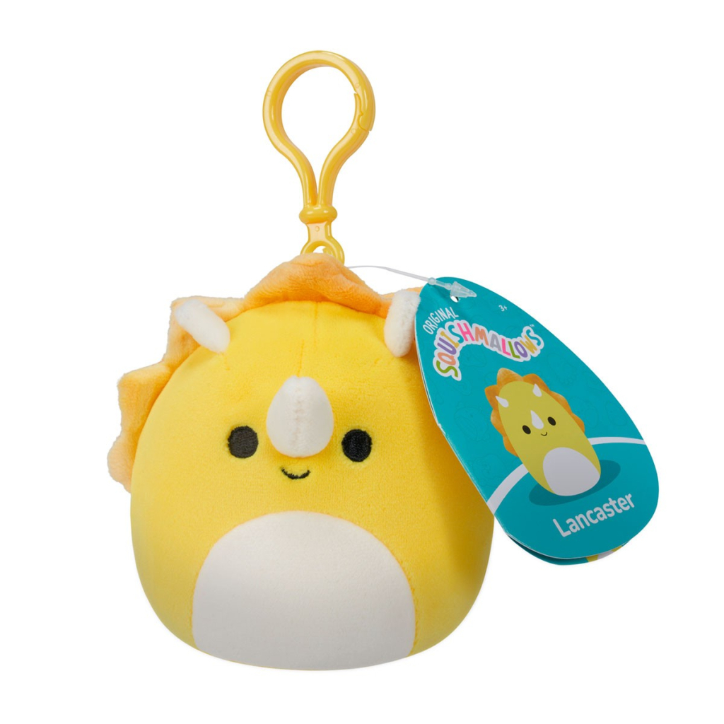 М'яка іграшка Squishmallows на кліпсі – Трицератопс 9 см (SQCP00216) - зображення 7