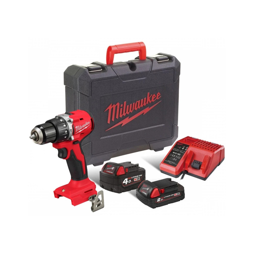 Шуруповерт Milwaukee ударний М18 BLPDRC-422С, 60Нм, 2Ah+4Ah, кейс (4933492825) - зображення 1