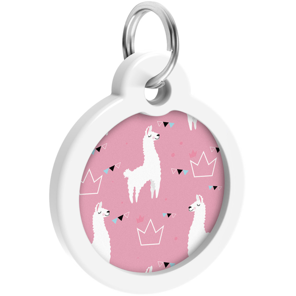 Адресник для тварин WAUDOG Smart ID з QR паспортом "Лами", круг 30 мм (230-0217) - зображення 4