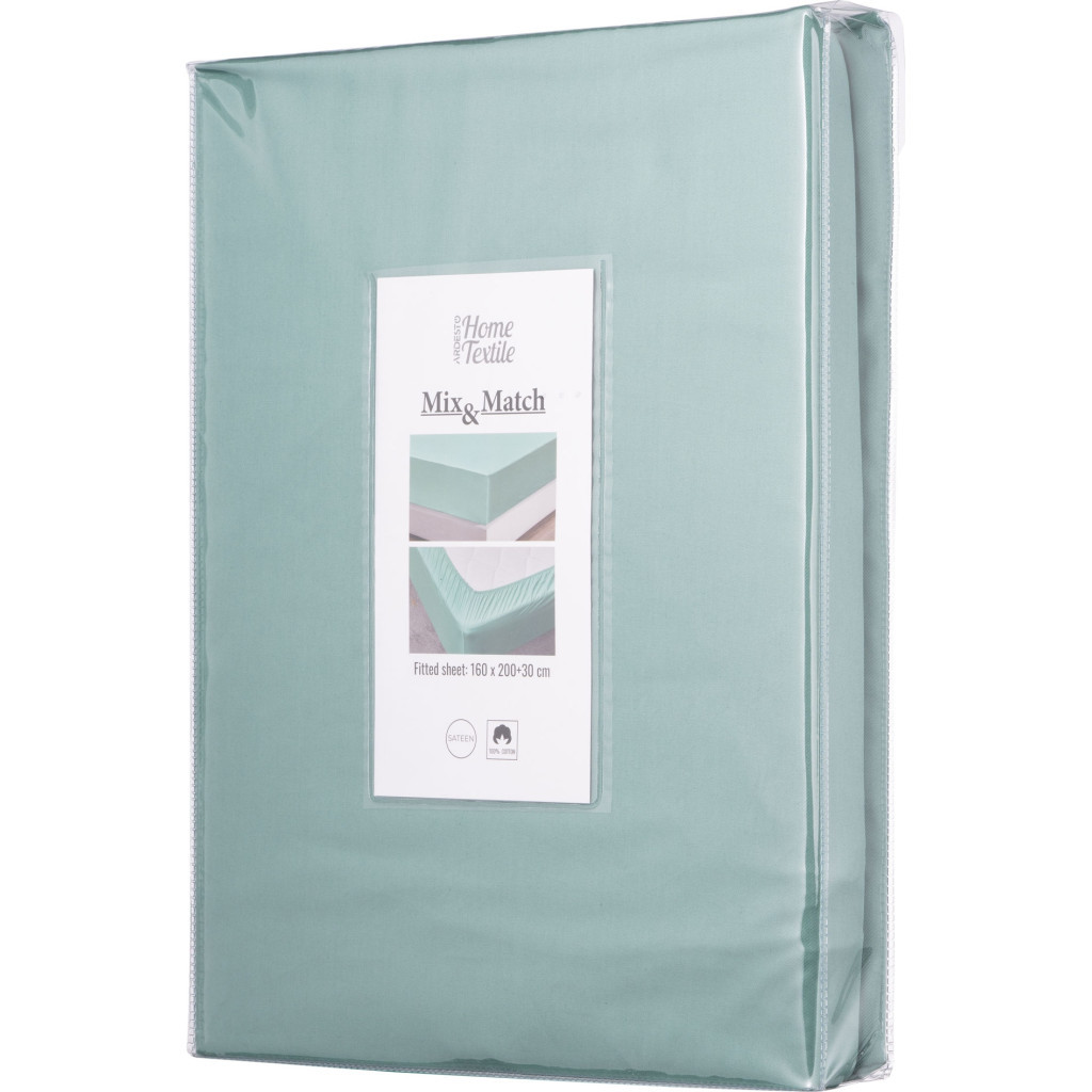 Простирадло Ardesto на резинці Mix&Match сатин 180х200+30 см шавлія (ART1820FSG) - зображення 5