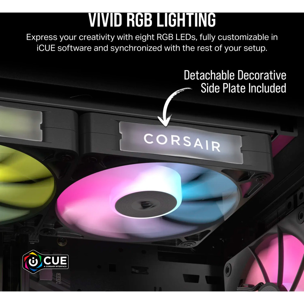 Кулер до корпусу Corsair iCUE Link RX120 RGB PWM Triple Pack (CO-9051018-WW) - зображення 6