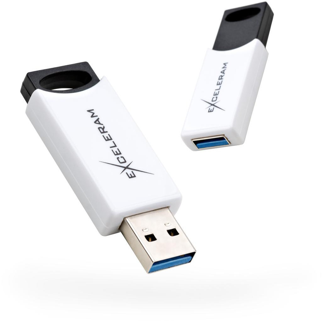 USB флеш накопичувач eXceleram 32GB H2 Series White/Black USB 3.1 Gen 1 (EXU3H2W32) - зображення 1
