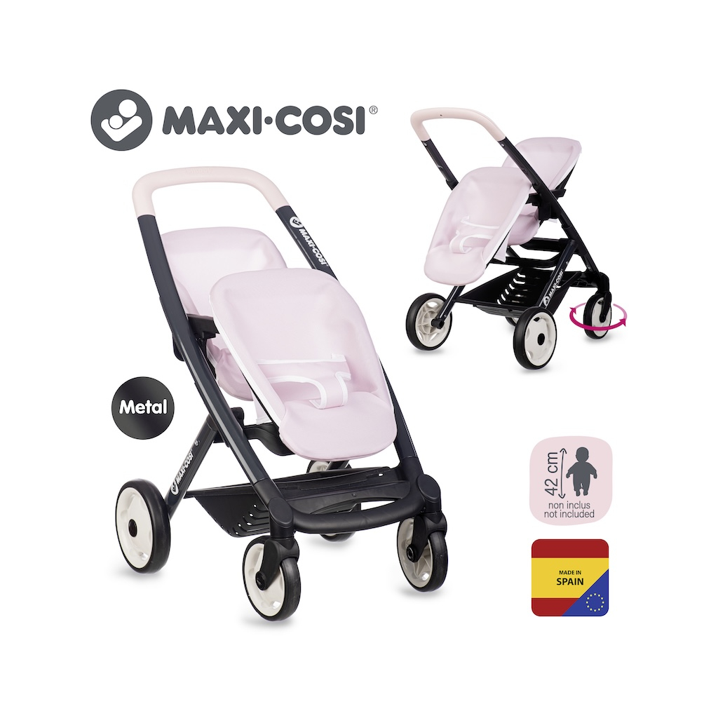 Коляска для ляльок Smoby для двійнят Maxi-Cosi Рожева перлина, 54 х 38, 5 х 64 см, 3+ (7600253221) - зображення 7