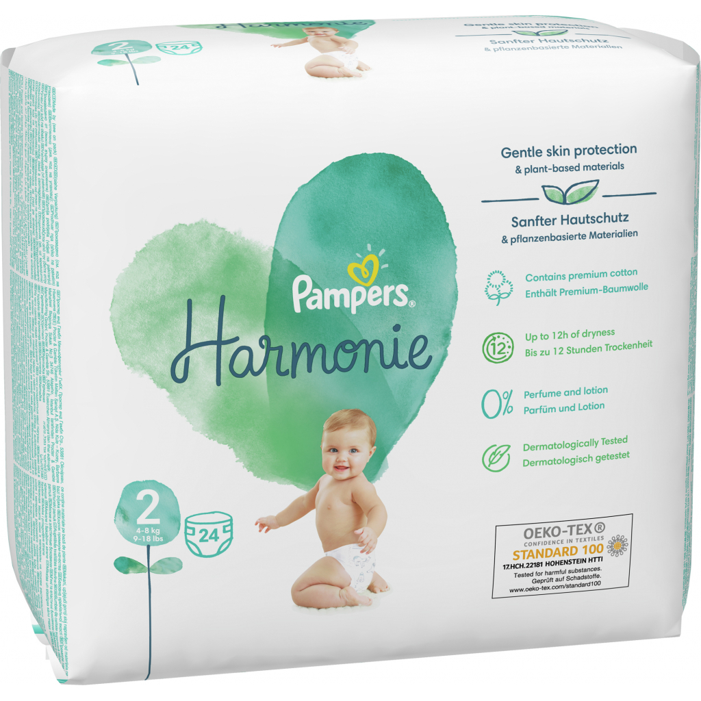Підгузки Pampers Harmonie Mini Розмір 2 (4-8 кг) 24 шт (8006540156193) - зображення 3