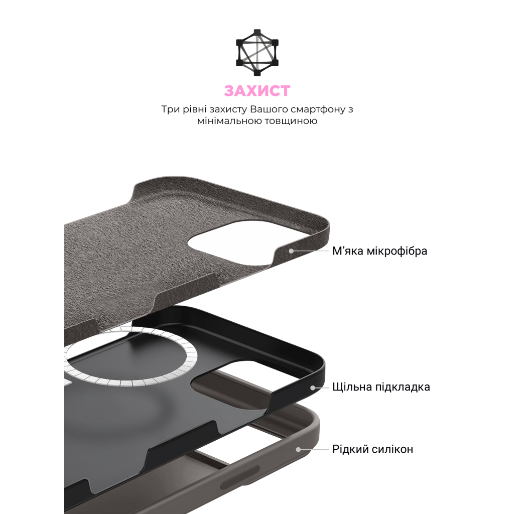 Чохол до мобільного телефона Armorstandart ICON2 MagSafe Apple iPhone 16 Pro Stone Grey (ARM81316) - зображення 6