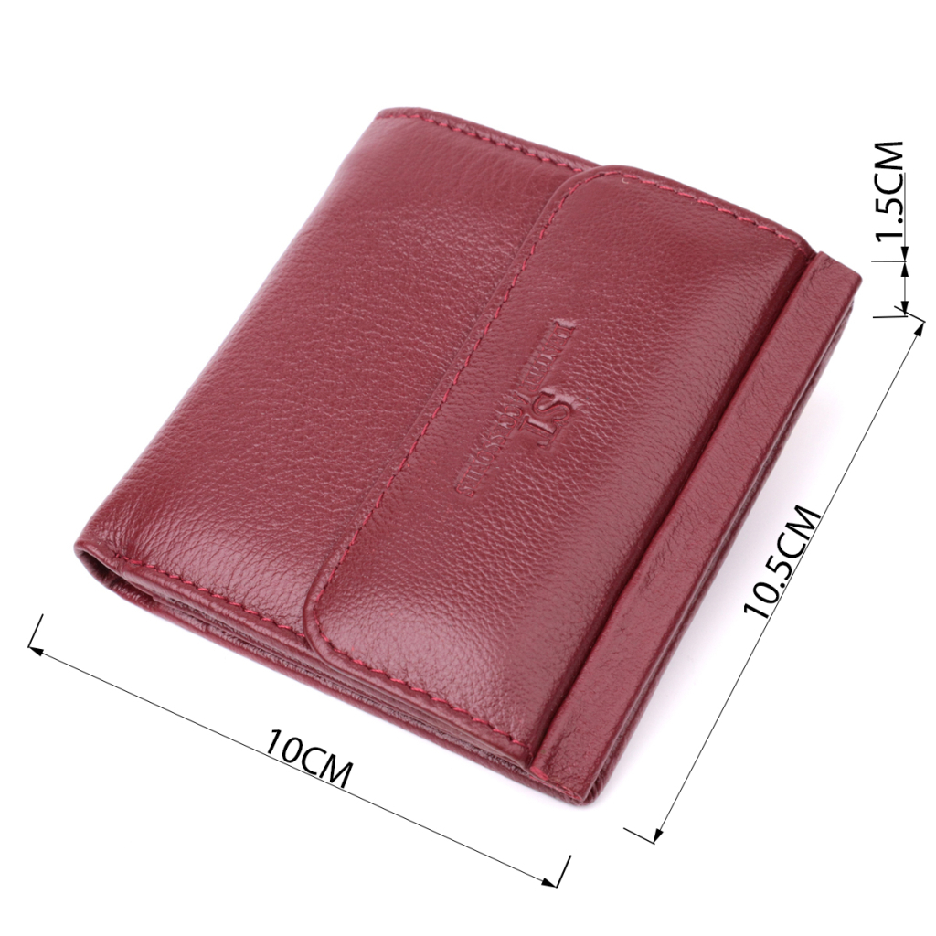 Гаманець ST Leather З натуральної шкіри Бордовий (22544) - зображення 3