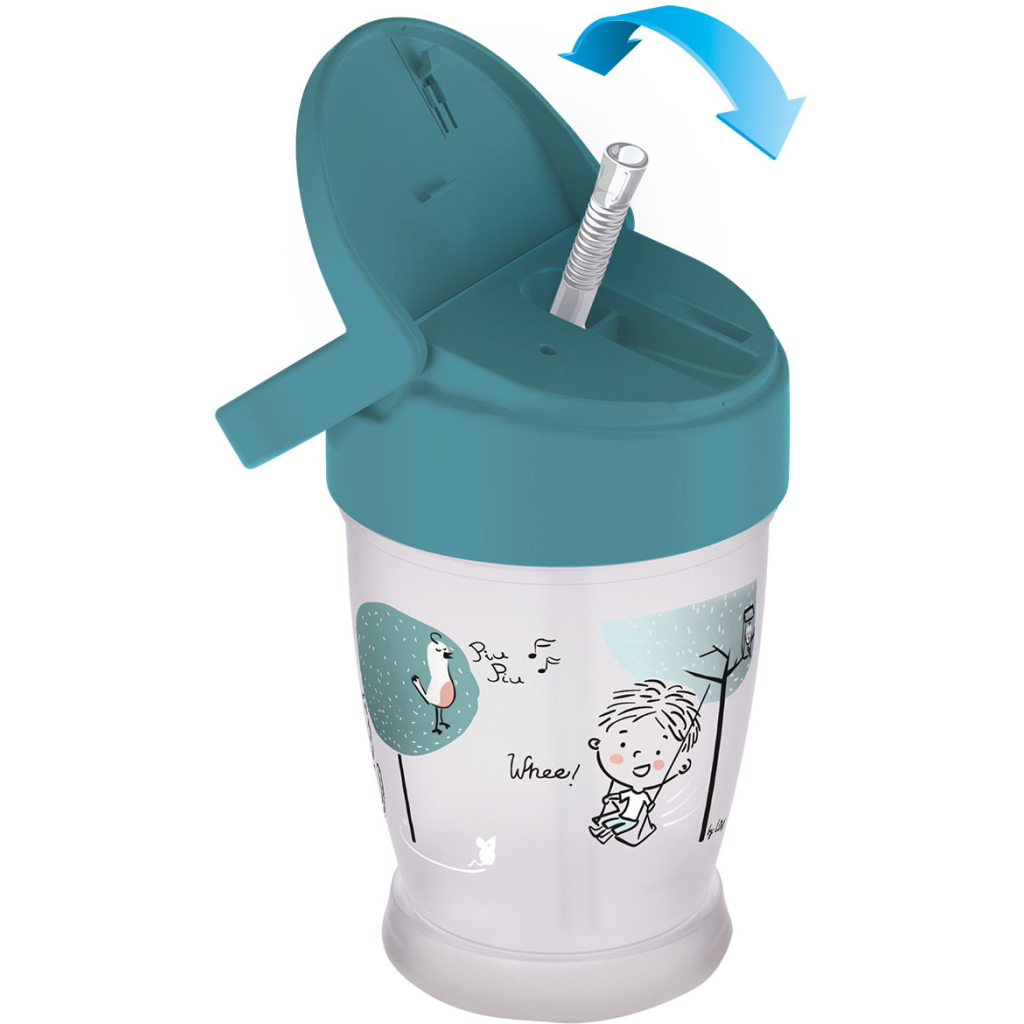 Поїльник-непроливайка Lovi Lovely Boy із силіконовою трубочкою 250 мл (35/354boy) - зображення 2