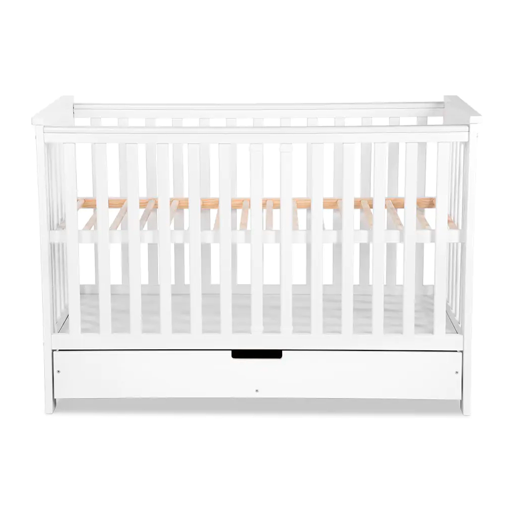 Ліжечко Klups Iwo з шухлядою та перегородкою 120 х 60 см Біле (IWO3) - зображення 4