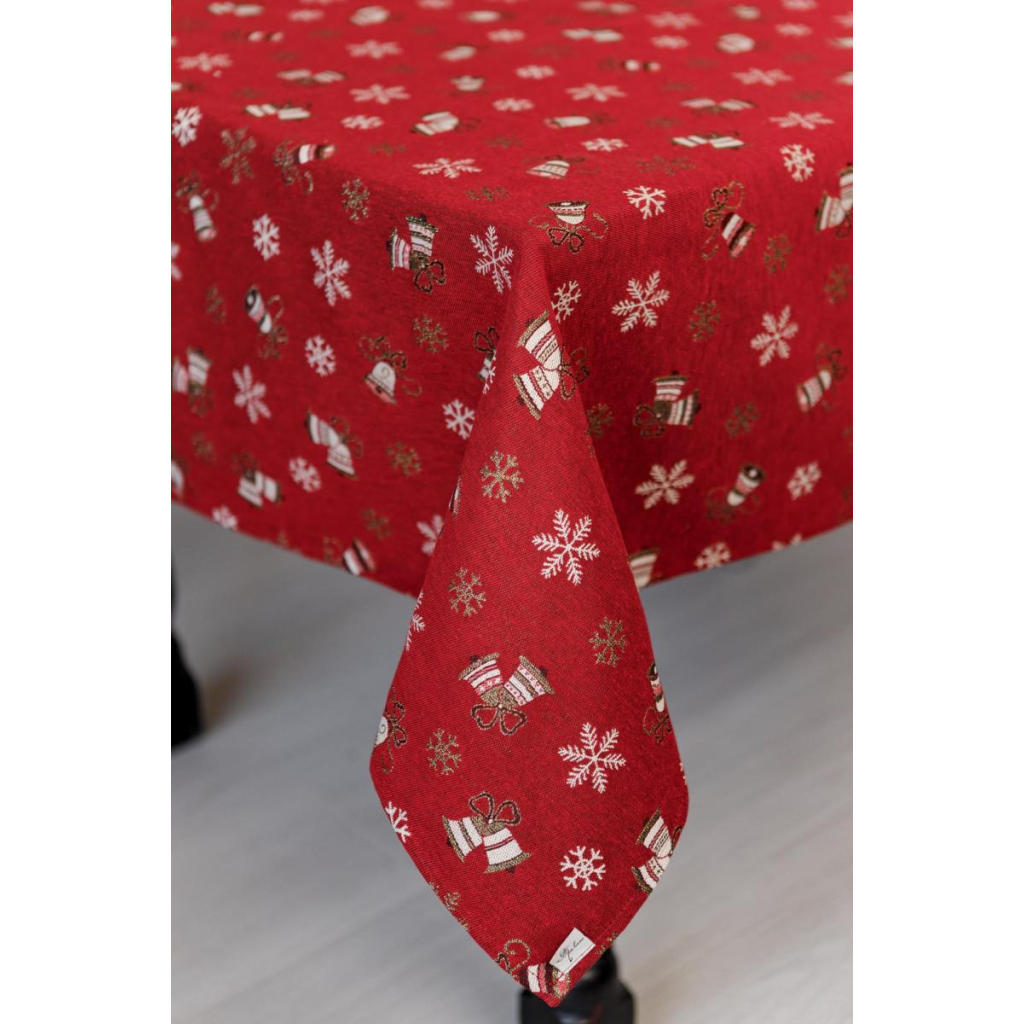 Скатертина Прованс Дзвіночки на червоному 136х220 см (036864) - зображення 2