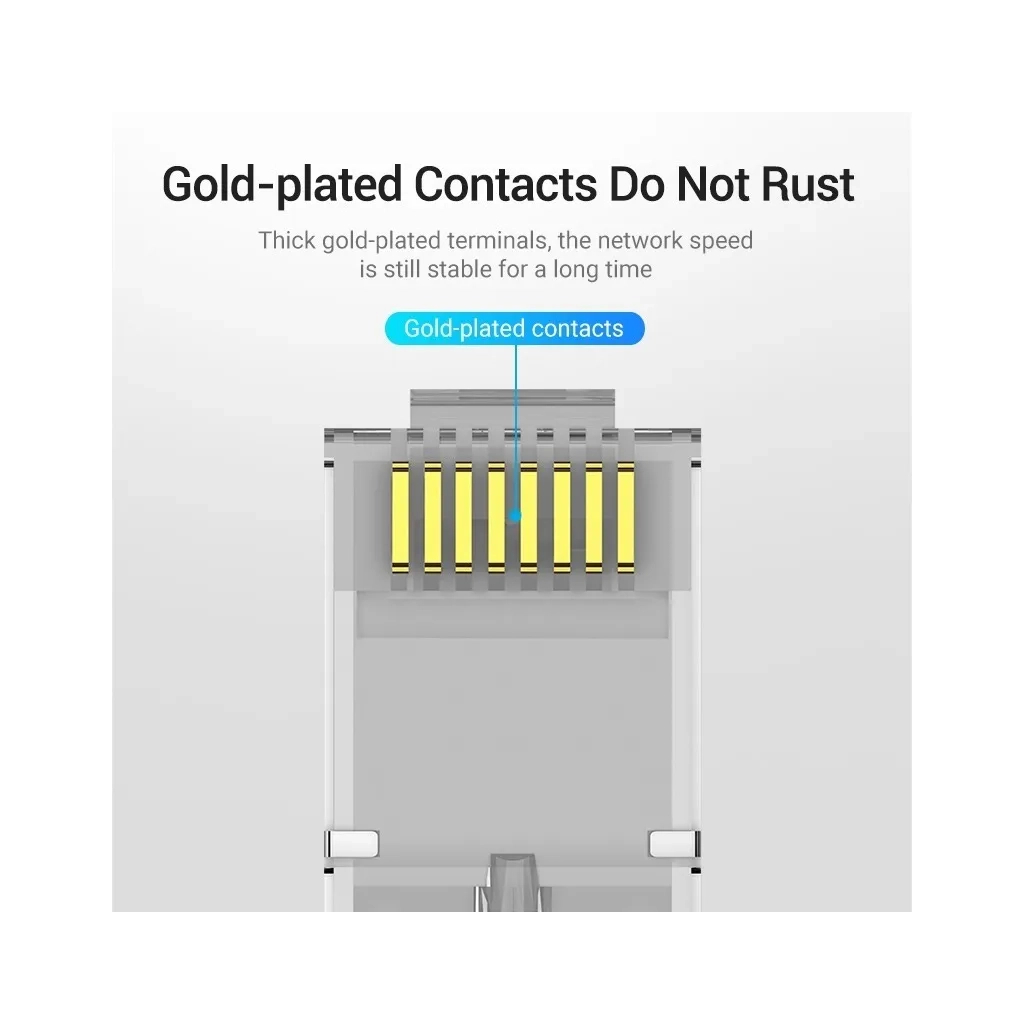 Конектор RJ45 FTP Cat.6 Modular 10 шт. Vention (IDFR0-10) - изображение 6