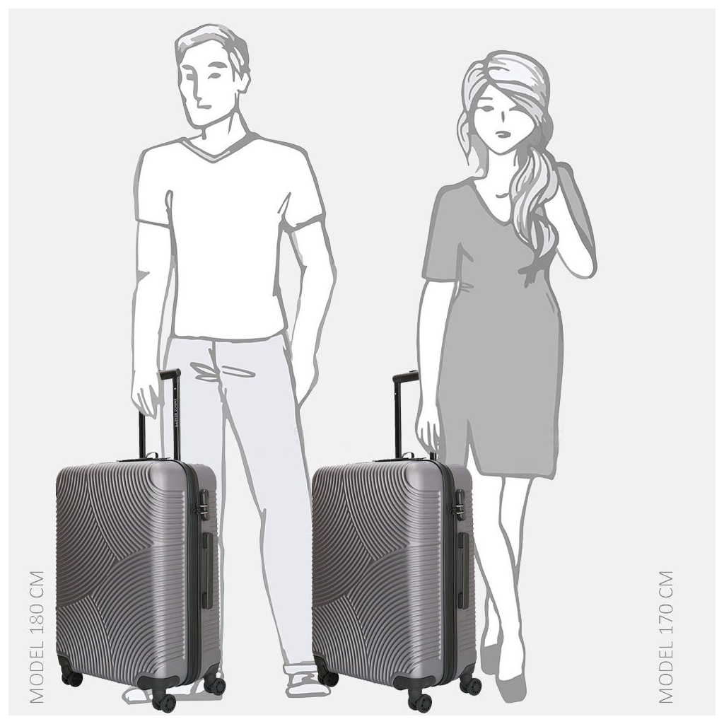 Валіза Enrico Benetti Louisville Grey M (Eb39040 012-60) - зображення 6