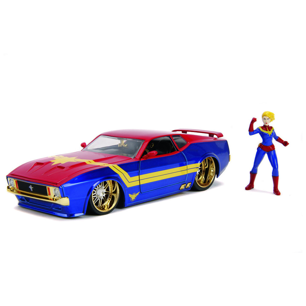 Машина Jada металева Марвел Форд Мустанг Мах 1973 з фігуркою Капітан Марвел 1:24 (253225009) - зображення 2