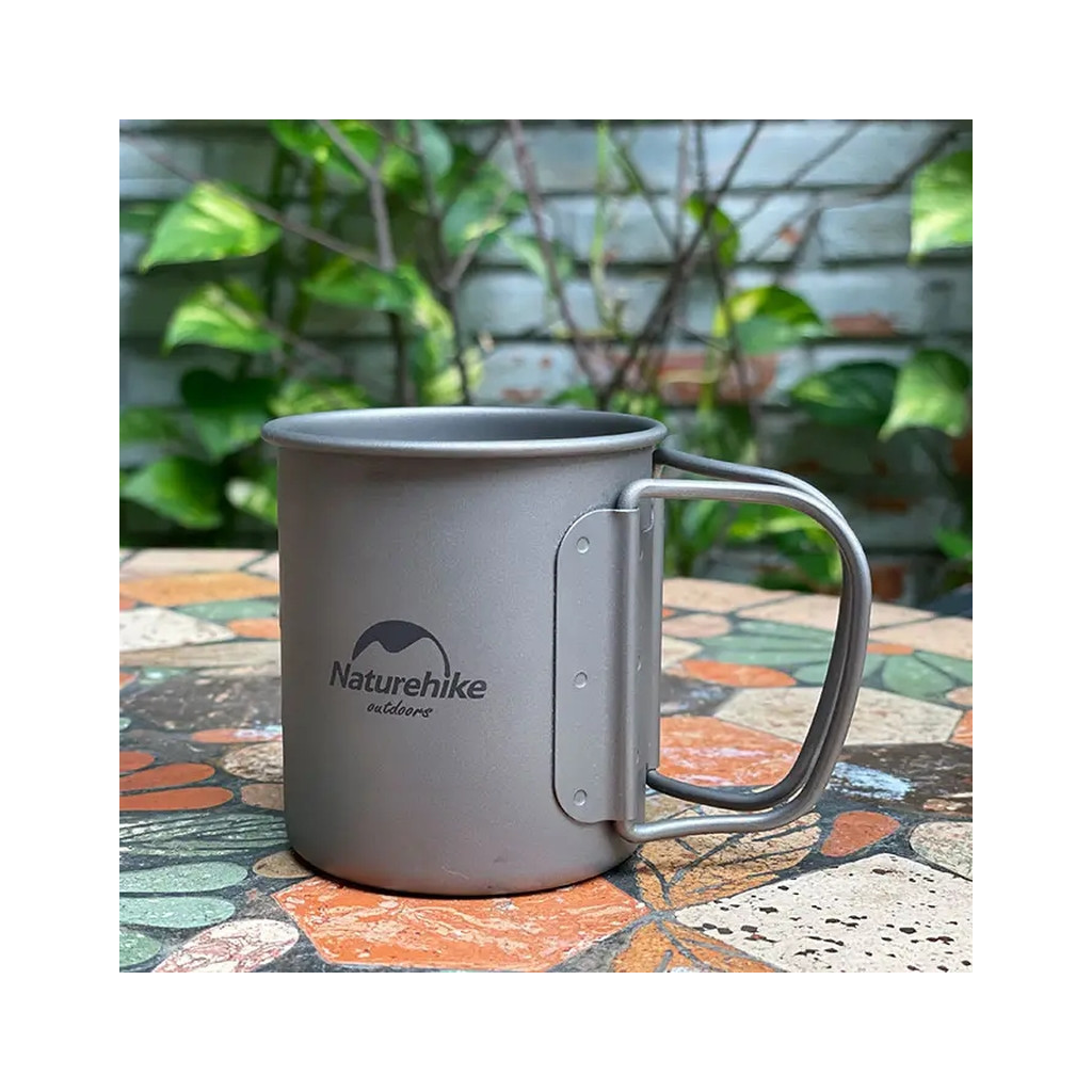 Чашка туристична Naturehike NH20CJ005 титанова з ручкою 600 мл (6927595769966) - зображення 5