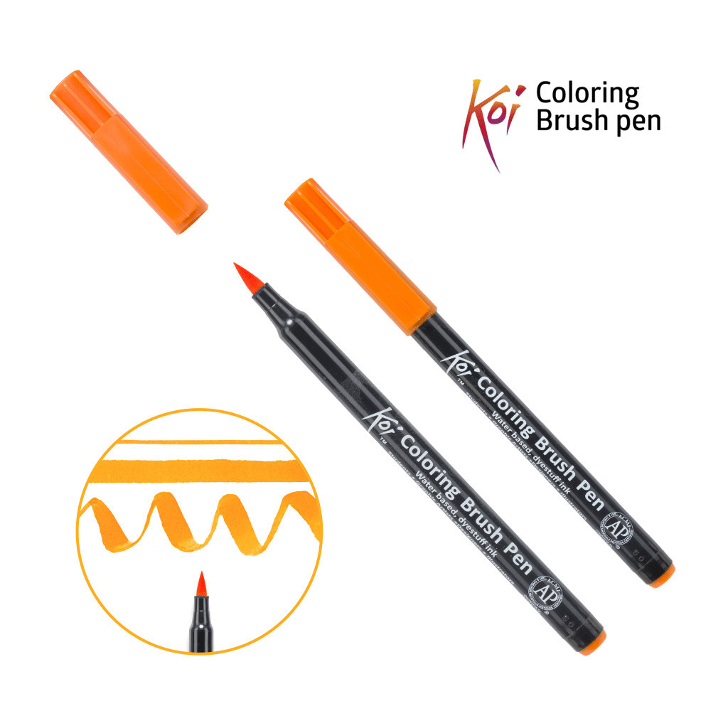 Художній маркер KOI Маркер-пензель акварельний Помаранчевий, 5 (084511392984) - зображення 1