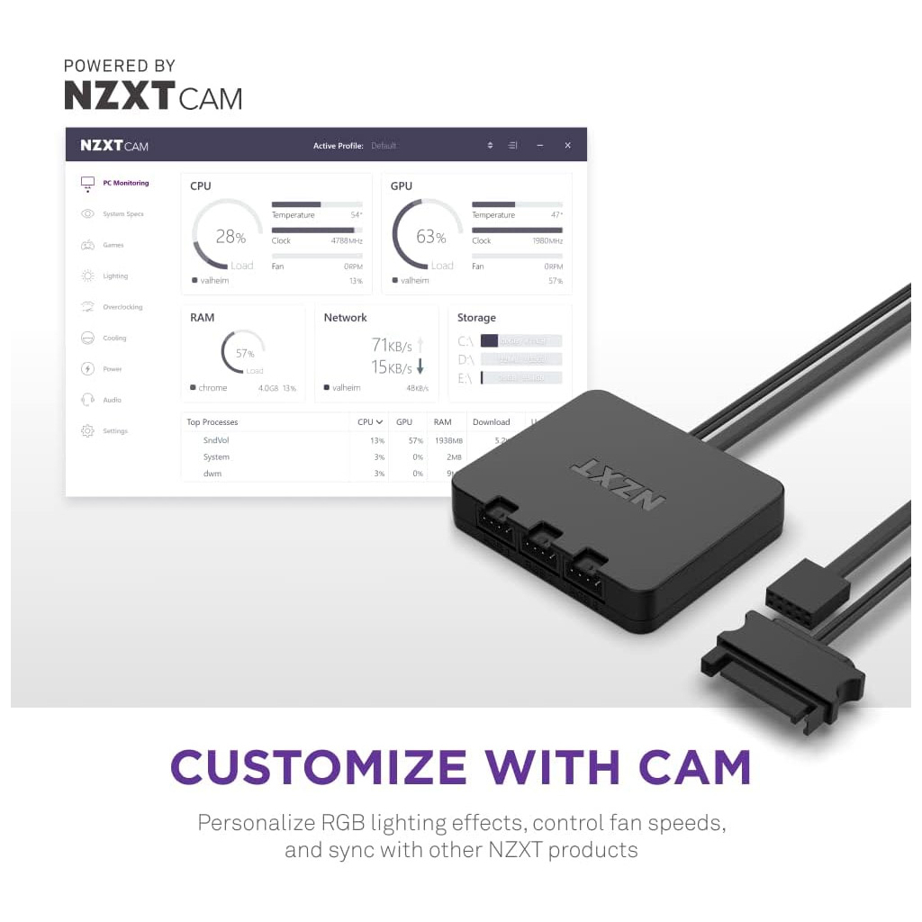 Кулер до корпусу NZXT F120RGB Duo-120mm Dual-sideRGB Fan-Tripl (RF-D12TF-W1) - зображення 12