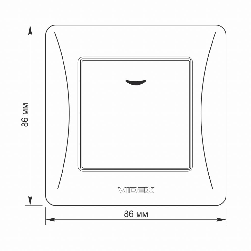 Вимикач Videx BINERA 1кл з підсвічуванням срібний (VF-BNSW1L-SS) - изображение 5