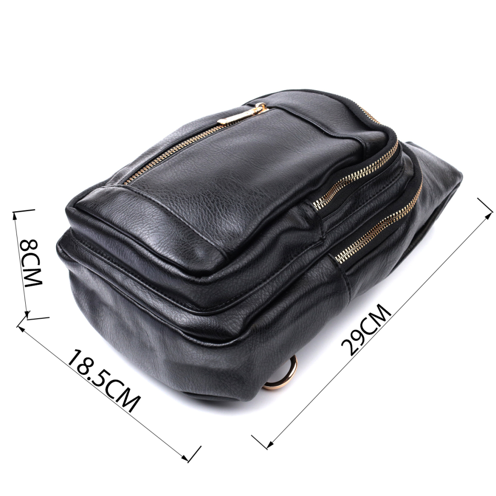 Сумка Vintage Слінг жіноча з екошкіри Чорна (22748) - зображення 3