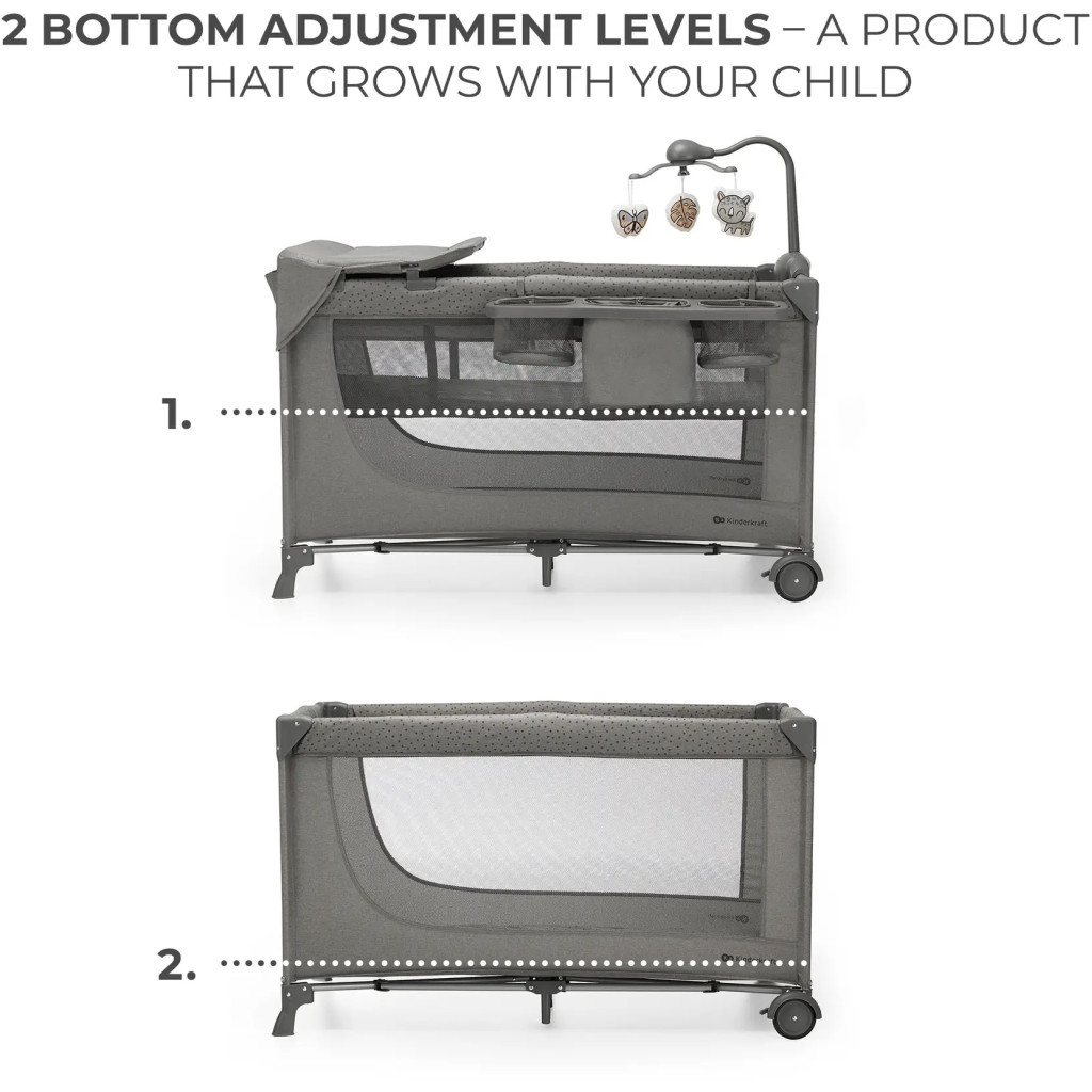 Дитячий манеж Kinderkraft с пеленатором Joy 2 Dark Grey (5902533925155) - зображення 4
