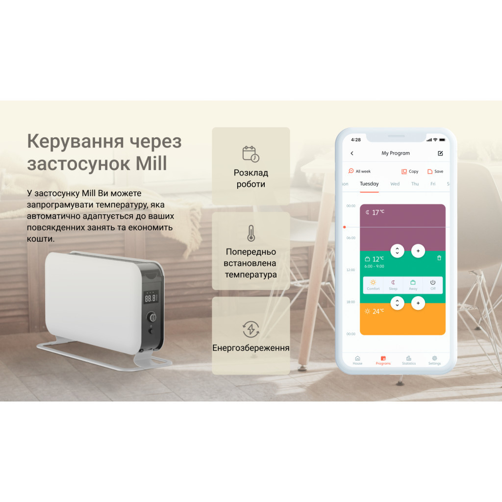 Обігрівач Mill CO1500MAXWIFI3 - зображення 5