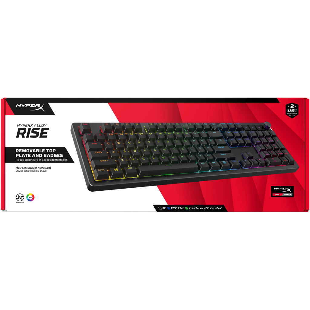 Клавіатура HyperX Alloy Rise PBT HX Red USB UA Black (7G7A3AA) - зображення 6