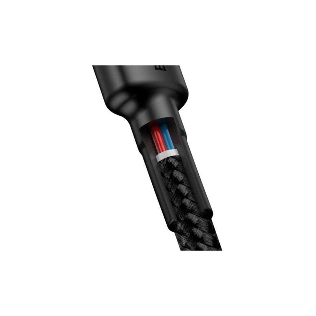 Дата кабель USB-C to USB-C 2.0m USB 3.1 3A grey-black Baseus (CATKLF-HG1) - зображення 6