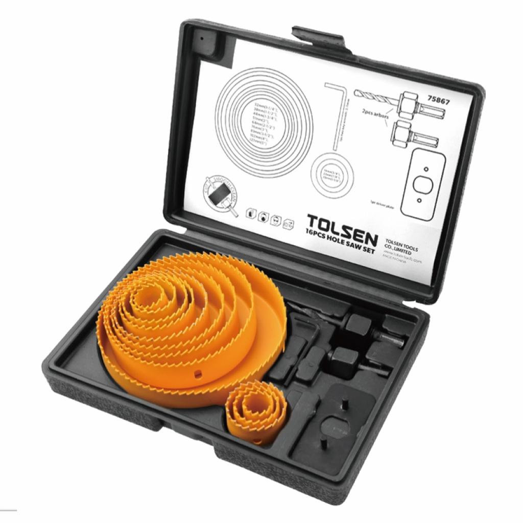 Коронка Tolsen коронок по дереву 16 предм 19-127 мм (75867) - зображення 1