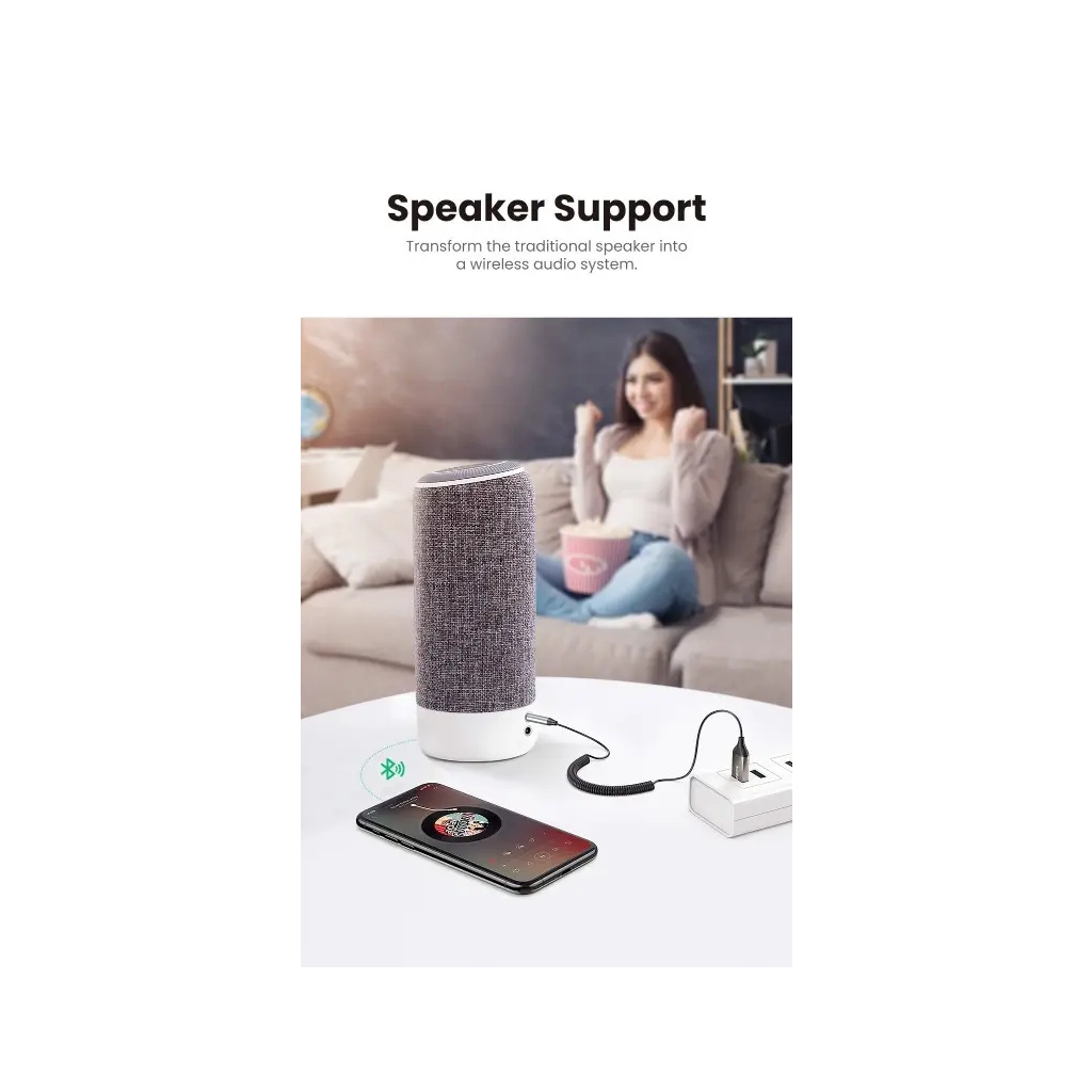 FM модулятор Ugreen Bluetooth 5.0 Aux with mic CM309 UGREEN Black (70601) - зображення 9