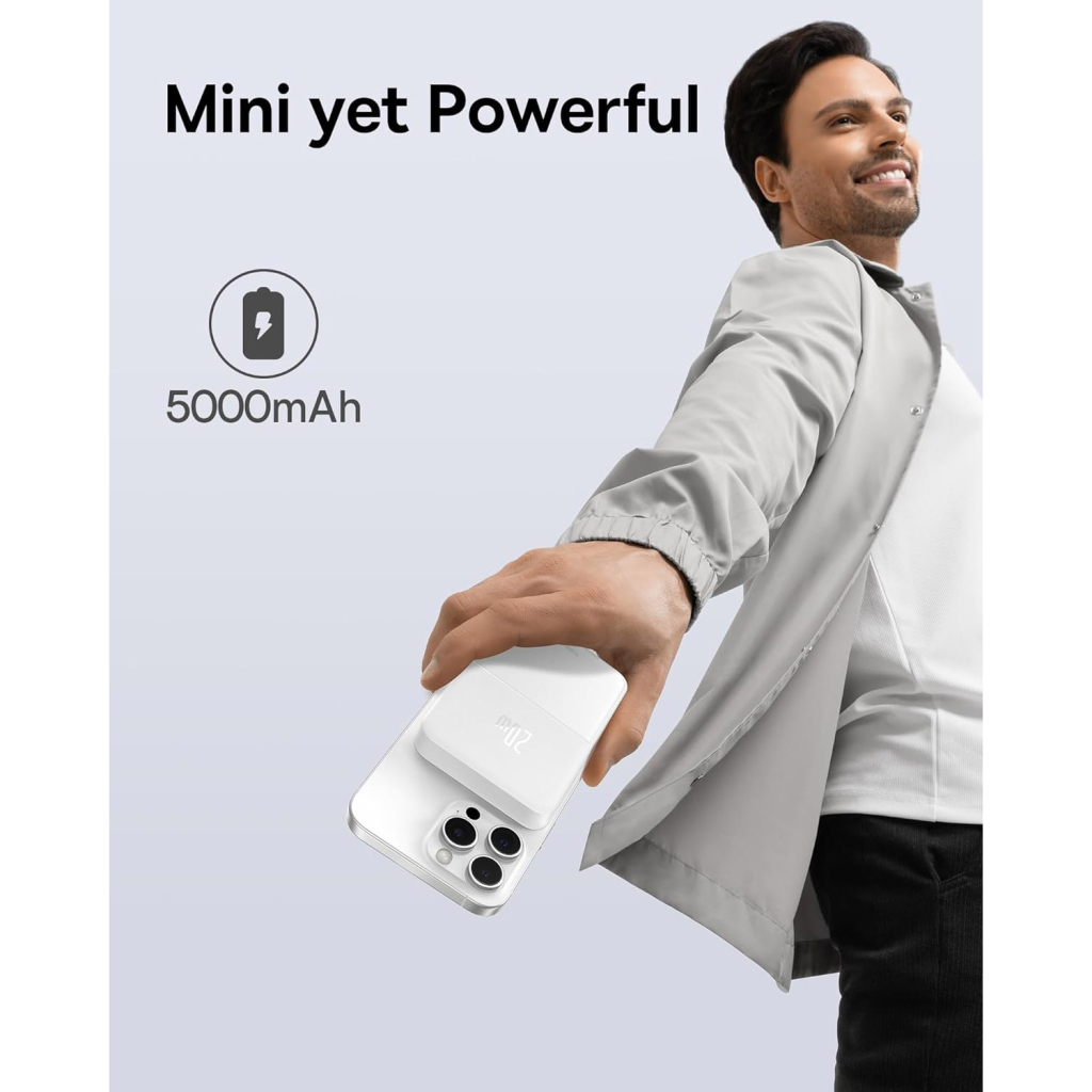 Батарея універсальна Baseus MagPro 5000mAh 20W, White (PPCXZ05) (P10064100222-00) - зображення 7