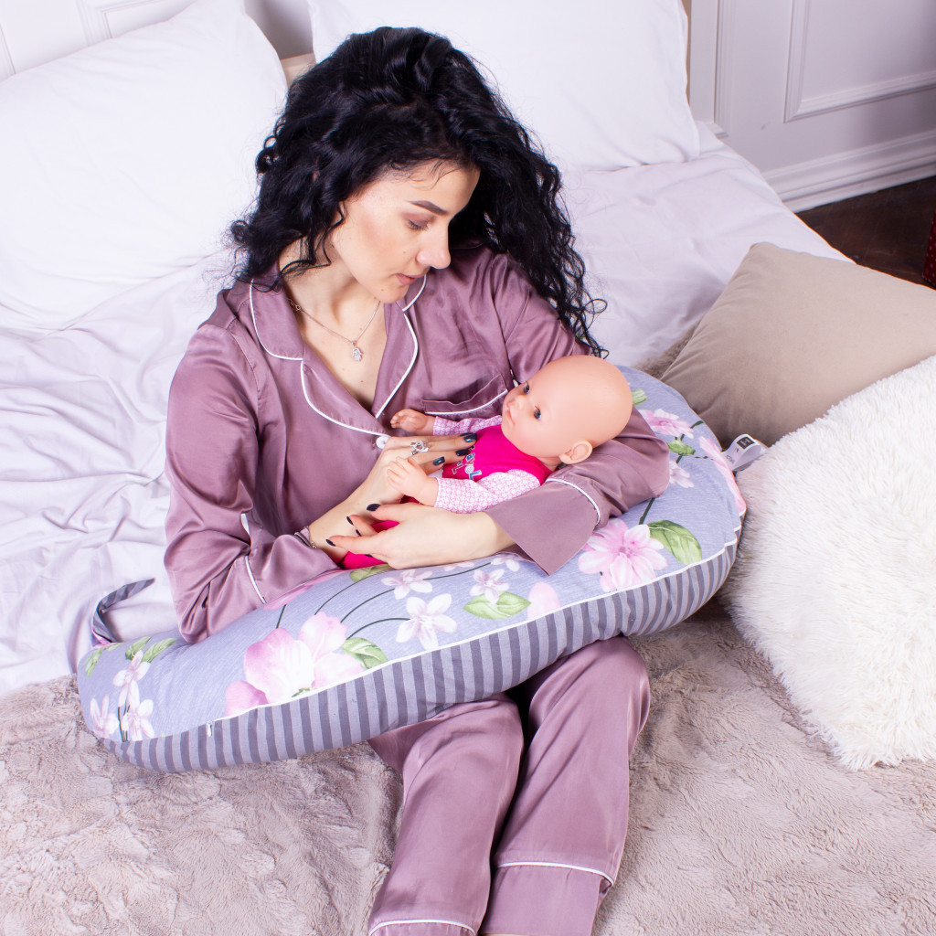 Подушка MirSon для вагітних та годування №8316 Print Line 19-6757 Regina Бязь 30х170х20 см (2200006200413) - зображення 7