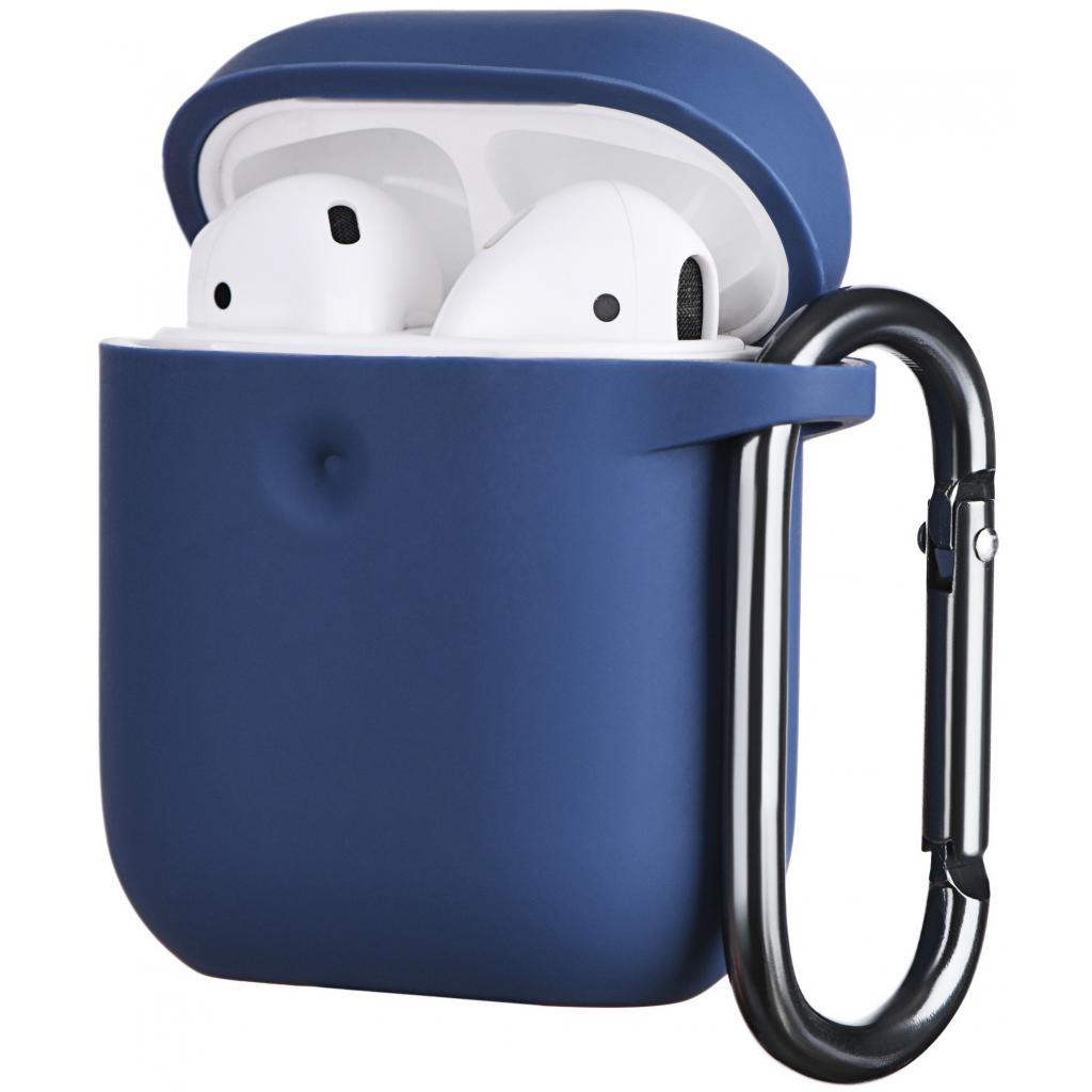 Чохол для навушників 2E для Apple AirPods Pure Color Silicone 3.0 мм Navy (2E-AIR-PODS-IBPCS-3-NV) - зображення 2