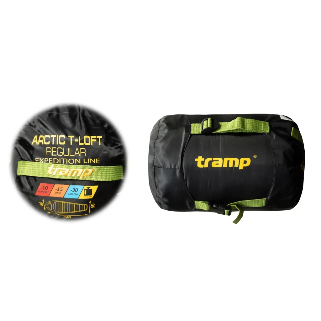 Спальний мішок Tramp Arctic Regular кокон правий green/grey 200/80-50 (UTRS-093R-R) - изображение 12