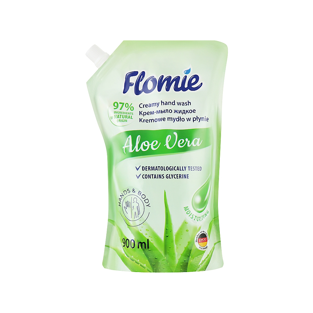 Рідке мило Flomie Aloe Vera Creamy Hand Wash 900 мл (5900948246919) - зображення 1