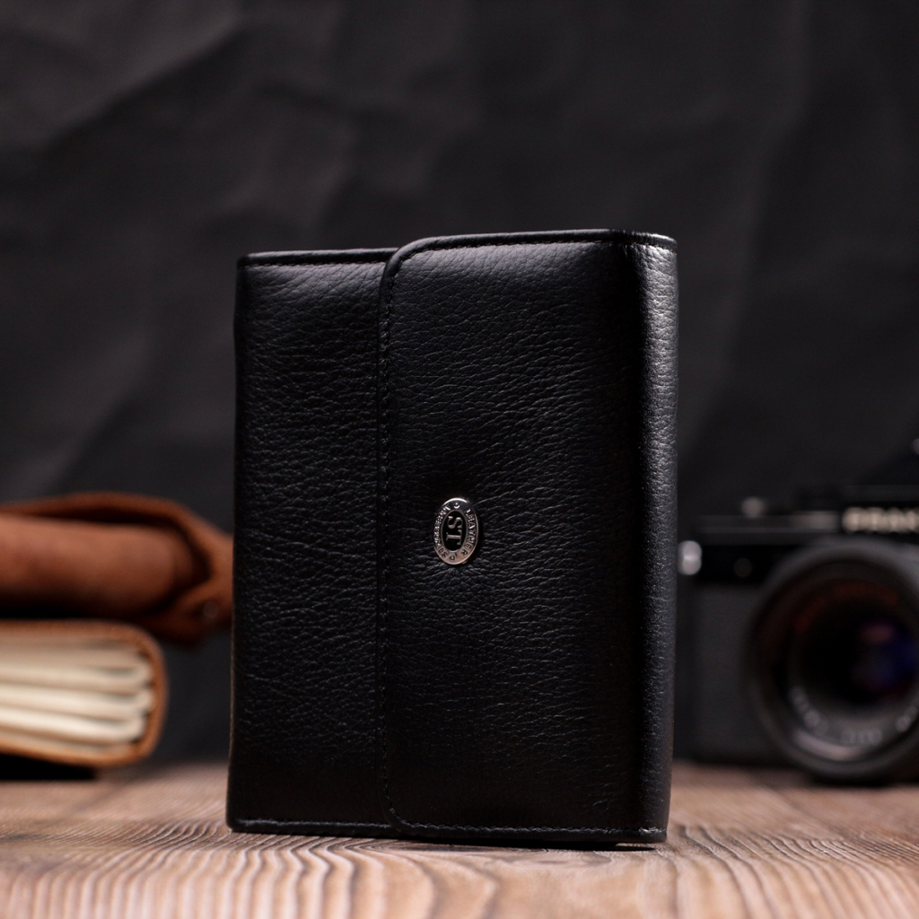 Гаманець ST Leather З натуральної шкіри Чорний (19481) - зображення 9