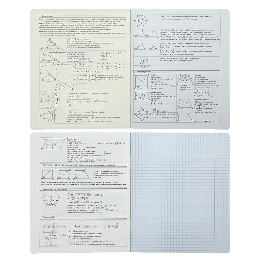 Зошит ZiBi предметний ANIME 48 аркушів клітинка, геометрія (ZB.1704-07) - зображення 2