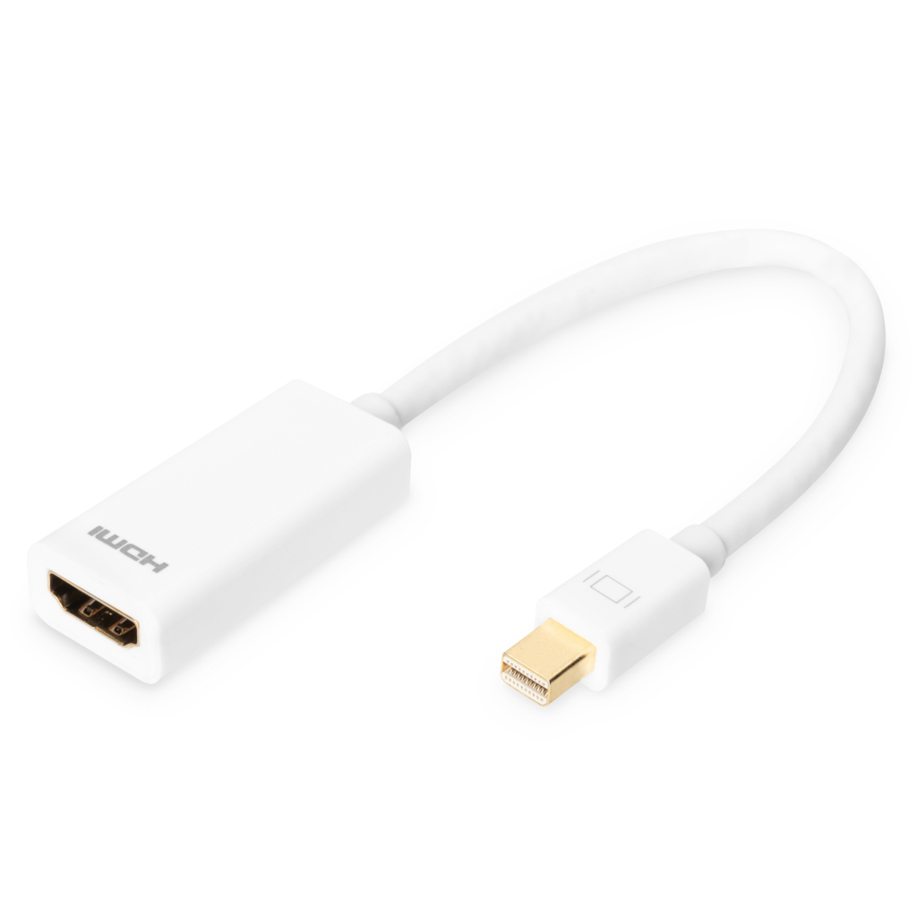 Перехідник mini DisplayPort to HDMI Digitus (AK-340404-001-W) - зображення 1
