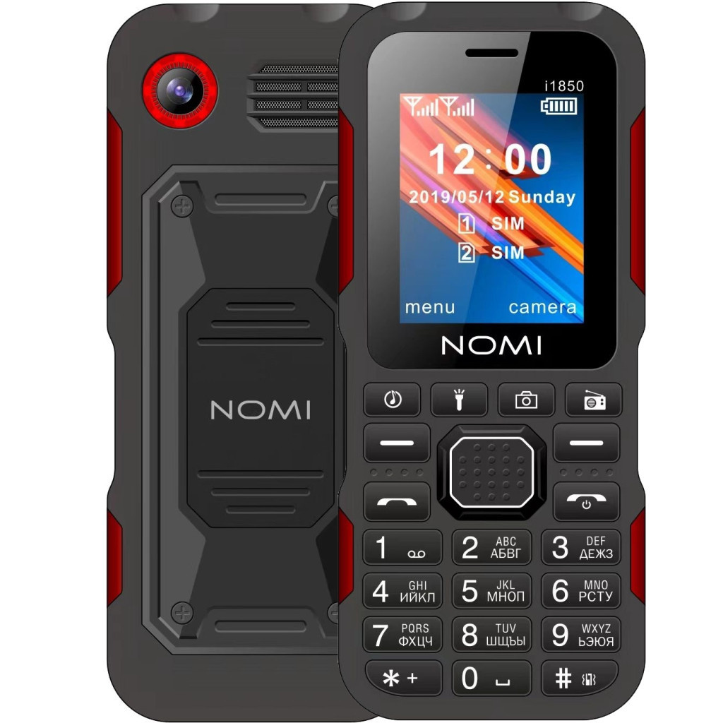 Мобільний телефон Nomi i1850 Black Red - зображення 1