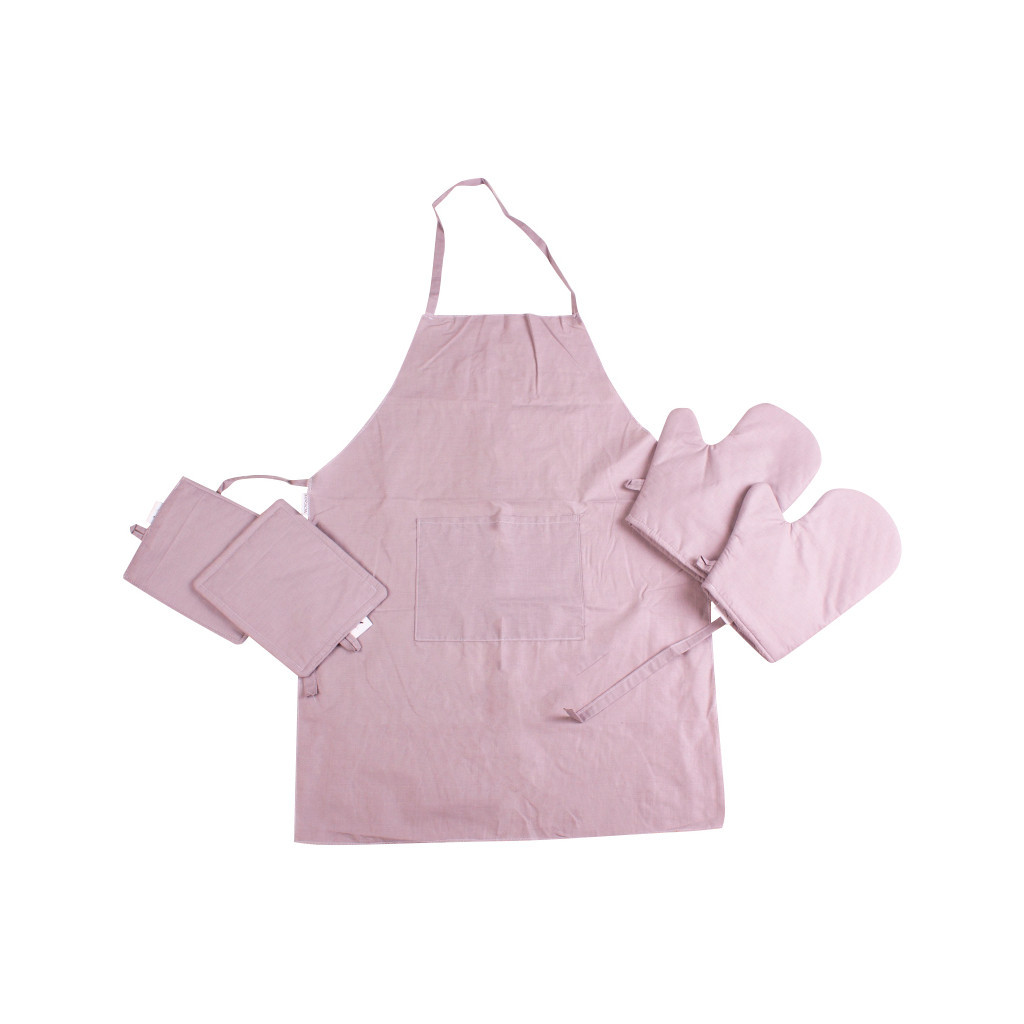 Фартух MirSon Набір 16-5703 Light Gray бязь дві прихватки + дві рукавички-прихватки + фартух (2200006752592) - изображение 1