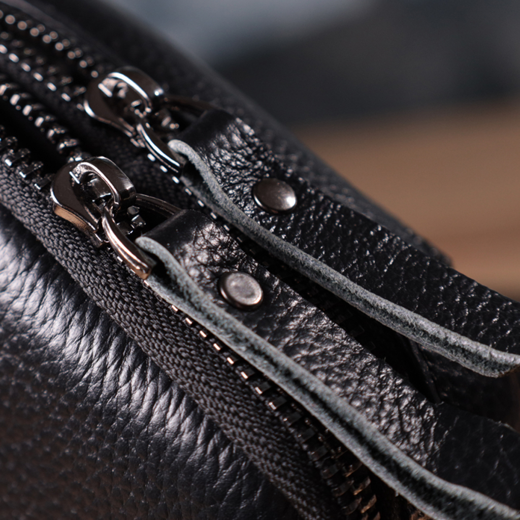 Сумка Vintage Слінг для чоловіків з натуральної шкіри Чорна (sale_15105) - зображення 12