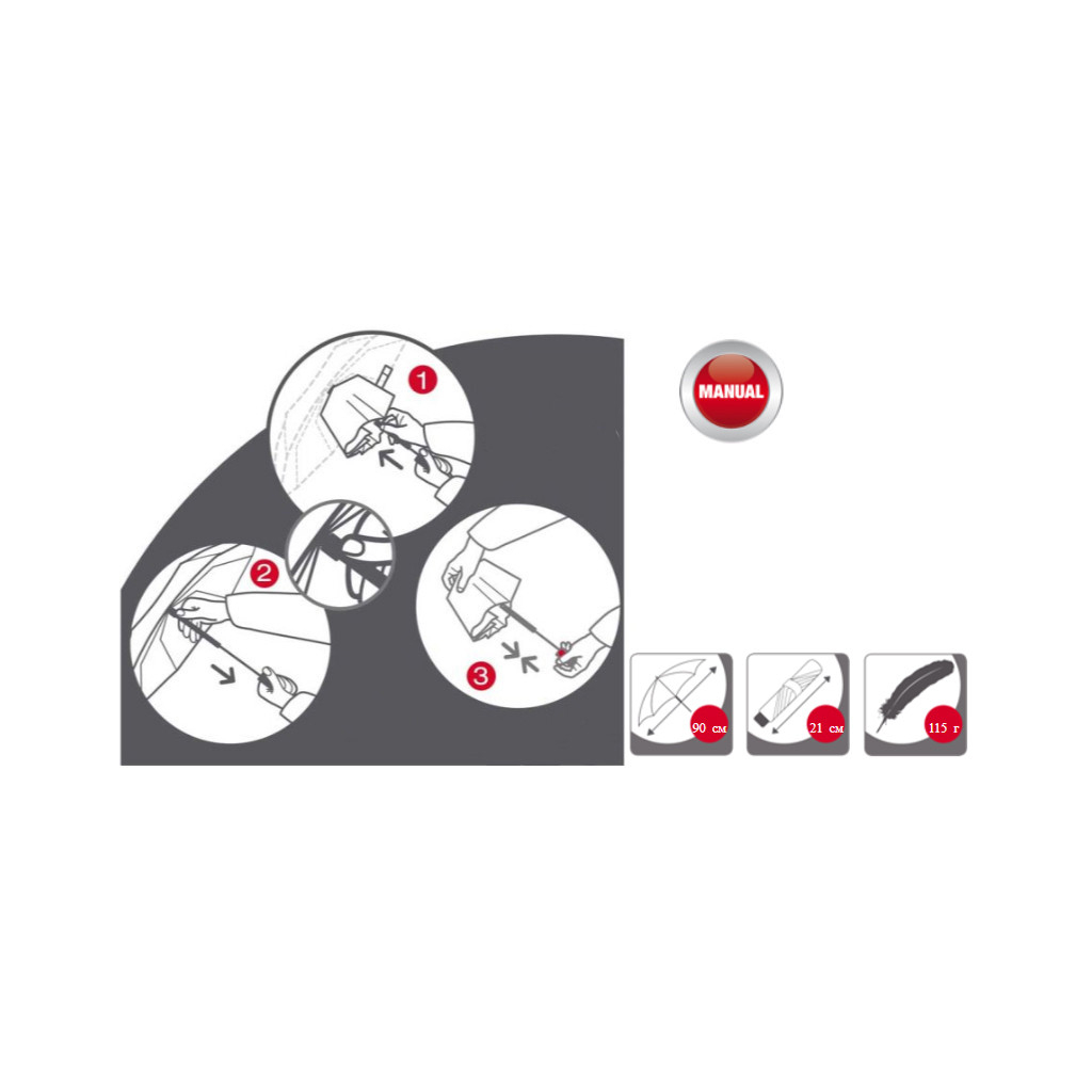 Парасоля Knirps US.050 Red (Kn95 0050 1501) - зображення 4