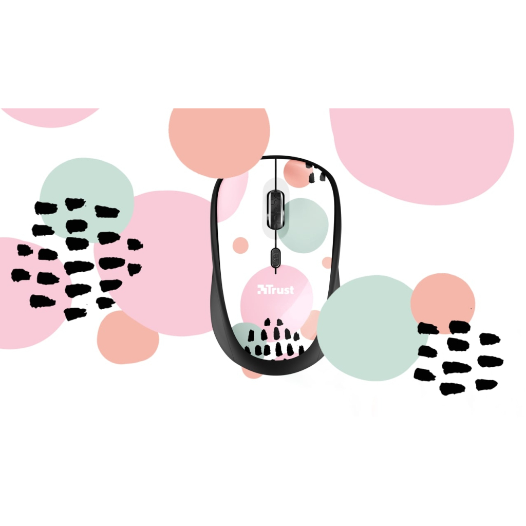 Мишка Trust YVI Wireless Pink Circles (24441) - зображення 2