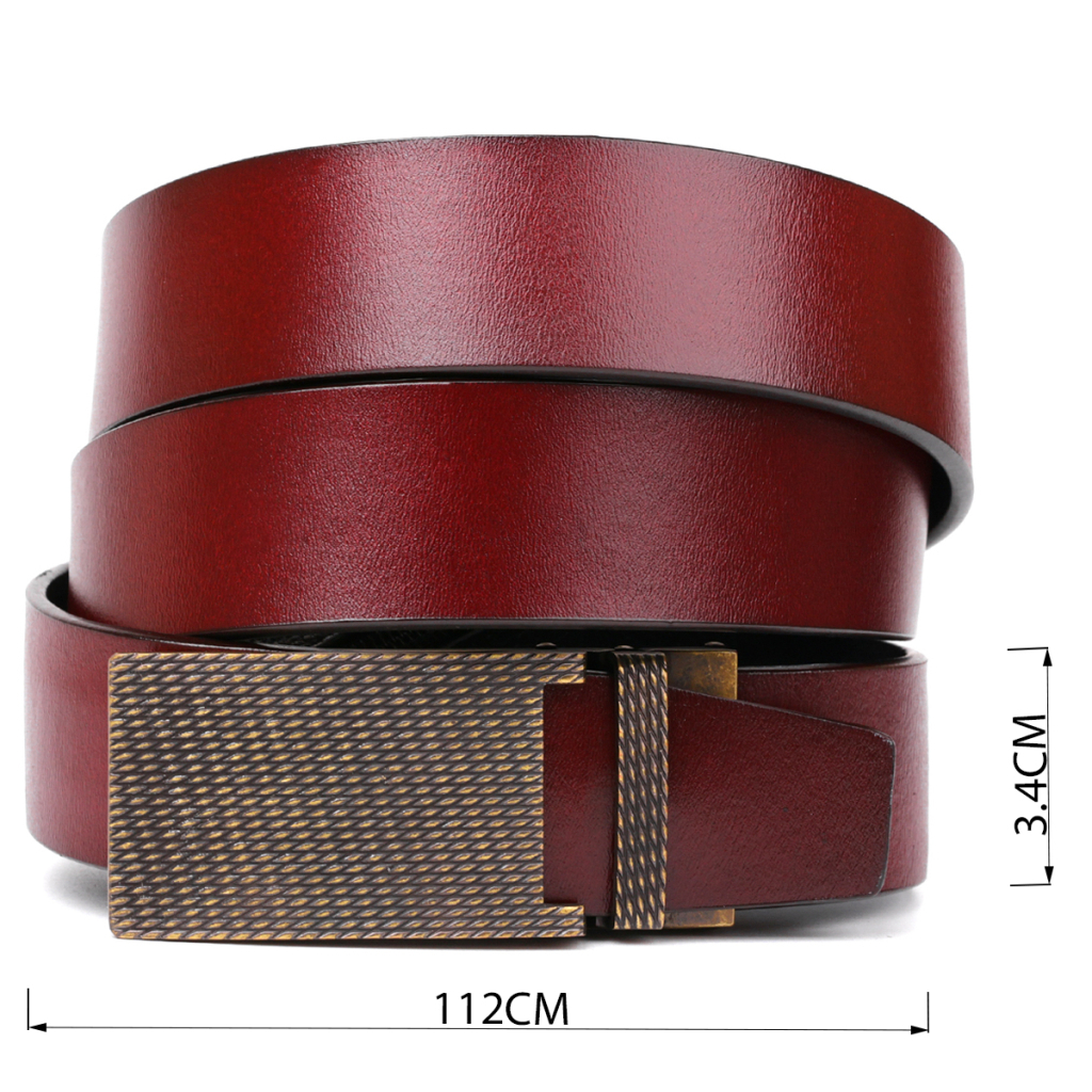 Ремінь Vintage З автоматичною латунною пряжкою Коричневий (20214) - зображення 4