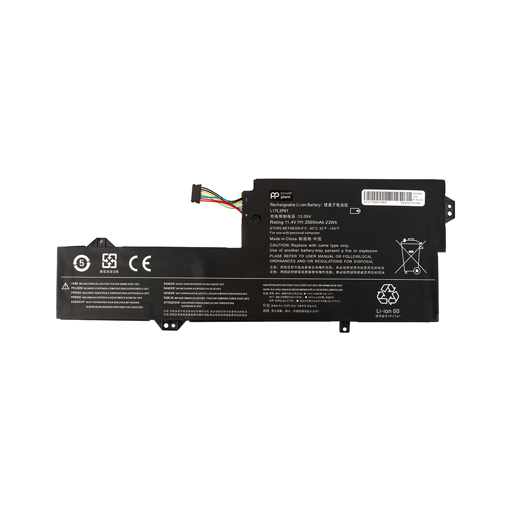 Акумулятор до ноутбука LENOVO IdeaPad Yoga 720-12IKB (L17L3P61) 11.4V 2000mAh PowerPlant (NB482252) - зображення 1