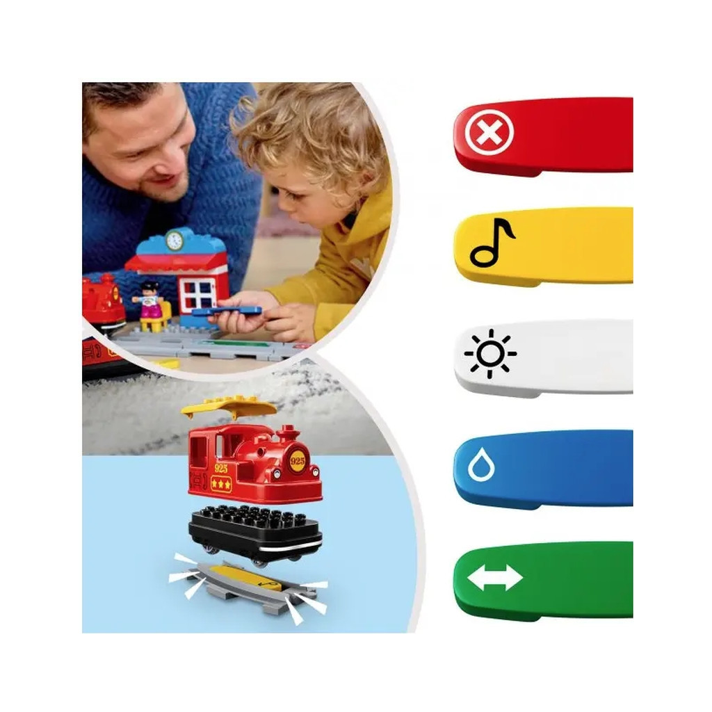 Конструктор LEGO DUPLO Потяг на паровій тязі 59 деталей (10874) - зображення 10