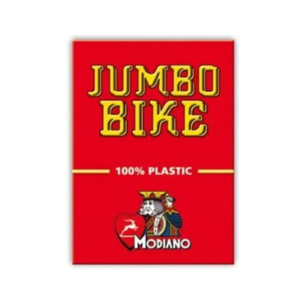 Гральні карти Modiano Bike Trophy 100 Plastic Jumbo Index (red) (00578) - зображення 1