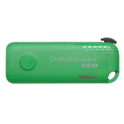 USB флеш накопичувач Kingston 128GB DataTraveler SE8 Green USB 2.0 (DTSE8/128GB) - зображення 1